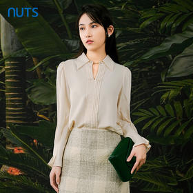 NUTS春秋季新款时尚简约气质通勤宽松显瘦长袖衬衫女411011082