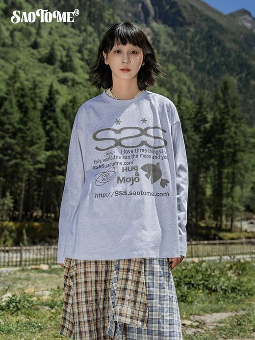 早乙女惠子saotome/STMTX13584/字母排版sss长袖T 商品图0