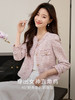 【年货节】熙世界法式小香风外套女小个子短款2025春秋款高级感粗花呢上衣 商品缩略图1