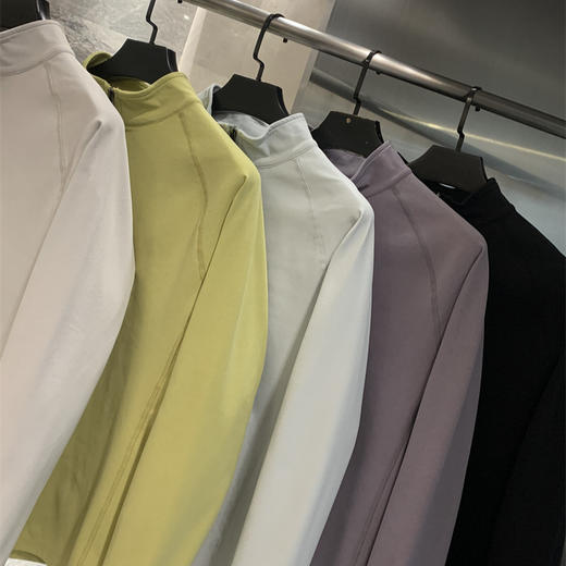 城市户外！3D立裁+内里薄绒秋冬新款男士运动休闲半拉链打底长袖T桖！ 商品图1