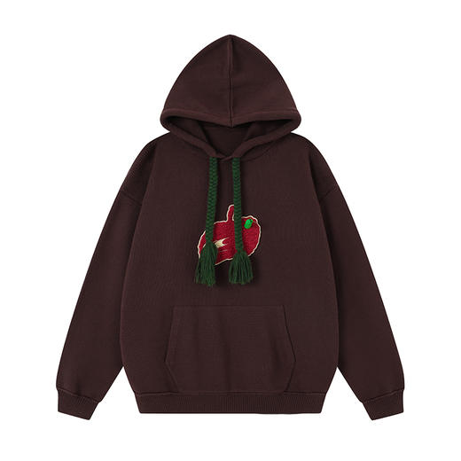 CryingCenter CCC可爱绒绒苹果虫 毛织连帽卫衣 哭喊中心 商品图1