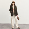 【10/15新品】熙世界格雷老钱风毛呢西装外套女秋冬2025年新款休闲通勤羊毛大衣 商品缩略图3
