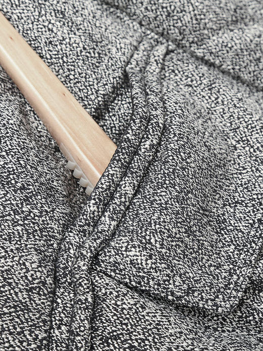 秋冬新款灰色立领羽绒马甲女复古粗花呢面料宽松显瘦外穿背心外套 商品图3