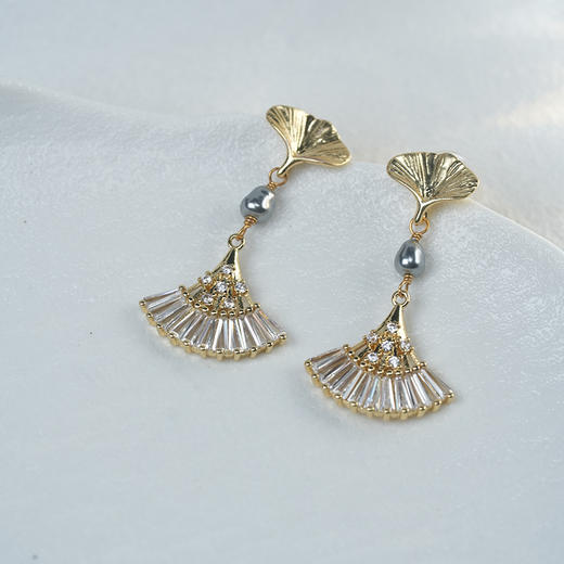 订购8周到｜Monshiro-ginkgo-银杏叶 吊坠 耳环［日本设计师］ 商品图7