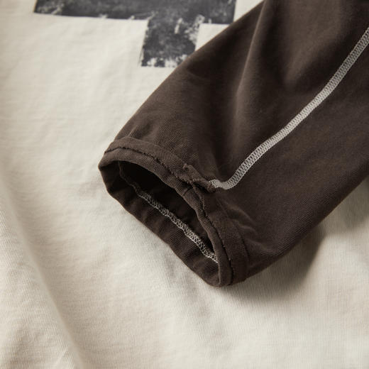 ROMI STUDIO“美式复古”全棉磨毛做旧撞色字母印花卫衣 RWCASY5974 商品图4