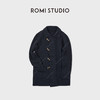 ROMI STUDIO“羊毛大衣”100%缩绒羊毛复古藏蓝毛呢外套RWCASZ6374 商品缩略图0