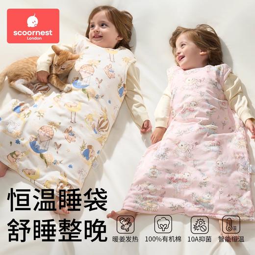 科巢婴儿背心睡袋秋冬儿童宝宝幼儿暖姜恒温防踢被子纯棉四季通用 商品图1