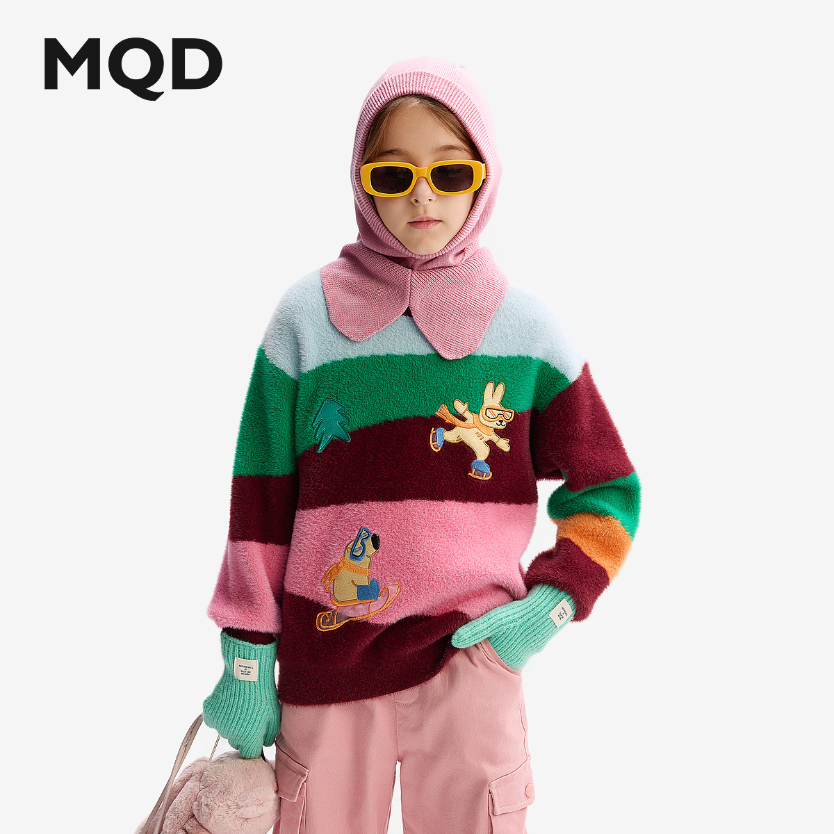 【秒】【MQD】童装女童毛衣新款秋冬装儿童半高领针织衫打底衫上