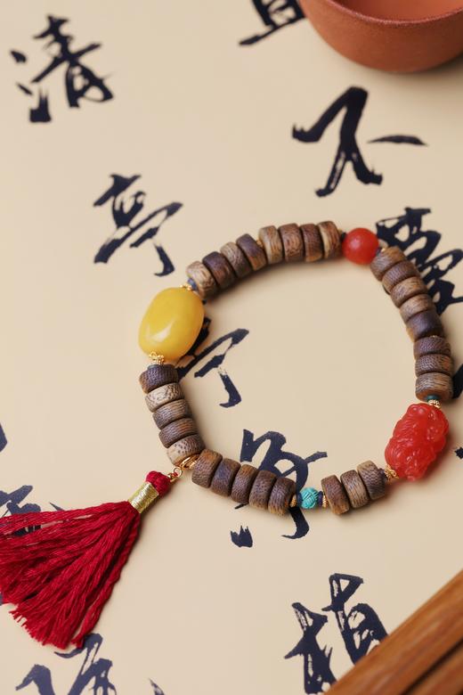 【孤品】9m沉香药片手串 商品图0