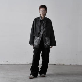 不裁 云尽秋·酵素重洗苦感棉短款三层袖外套