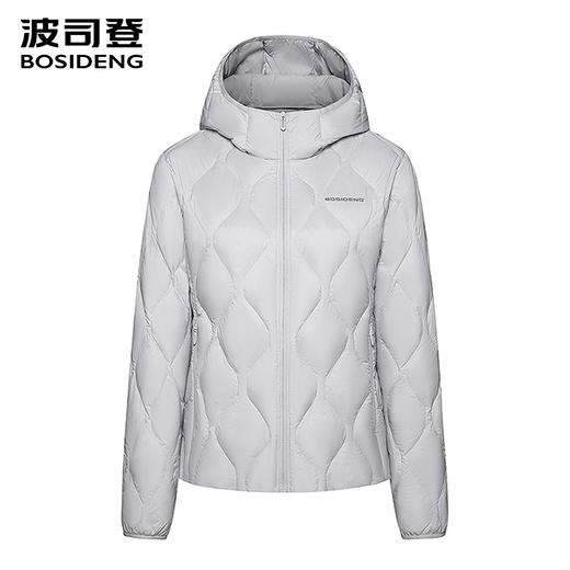 波司登轻薄羽绒服女2025秋新款修身短款连帽鹅绒服外套B250131028 商品图3
