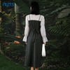 NUTS春秋季新款气质拼接高腰通勤A字中长款连衣裙女412101126 商品缩略图4