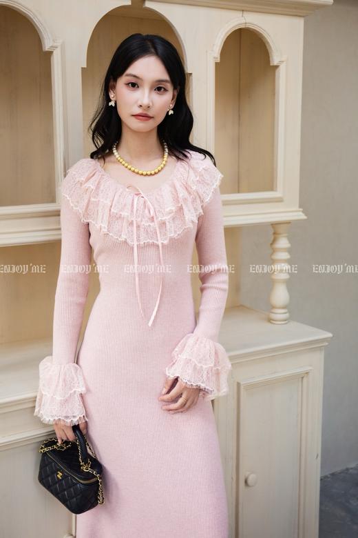 【门店同款】ENJOY冬季“暖冬软糖”甜美蕾丝花边连衣裙 166797398 商品图5