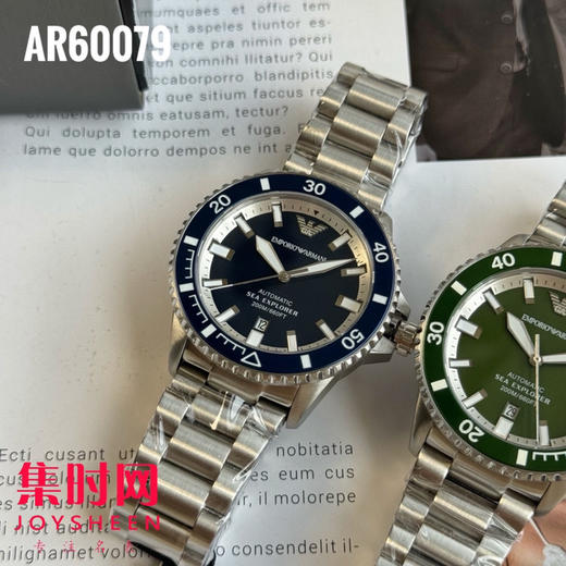 原单阿玛尼AR60079蓝水鬼 钢带男士机械腕表 商品图7