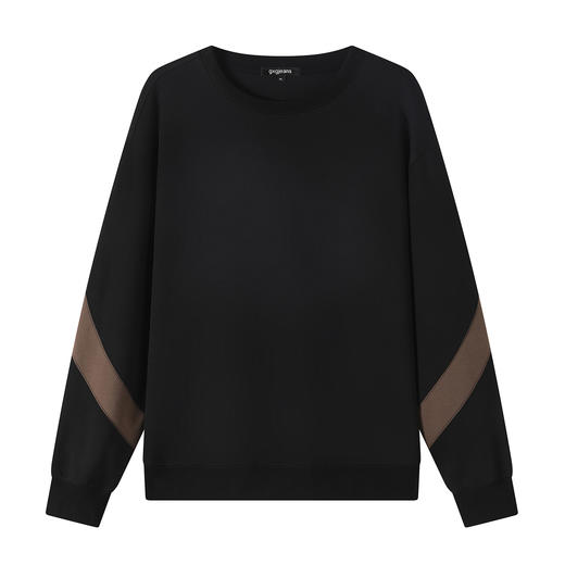 gxg.jeans男装 撞色拼接男士圆领卫衣2025秋款日常简约百搭情侣款打底衫上衣K&C 商品图5