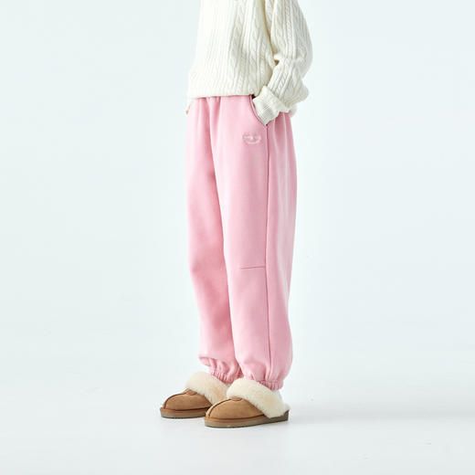 现货 棵初25年冬季新款亲子中大女童加绒休闲卫裤抗菌抗静电保暖束脚裤 商品图2