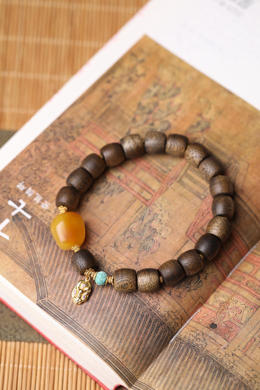 【孤品】10m沉香蜜蜡手串 商品图0