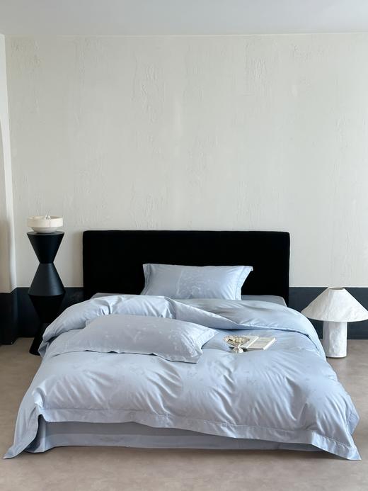 【天丝棉面料】去感受 超细旦色织提花 标准（2米*2.3米） 薄雾玫瑰（灰色）/翩翩菲蝶（兰色）丝滑裸感 商品图5