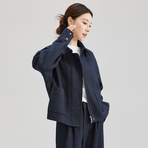 SM 1971时尚简约设计感衬衫领短款夹克外套 商品图2