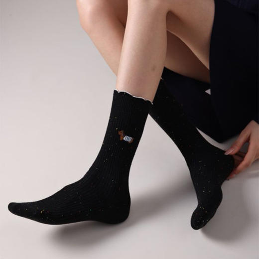 基础-简约双针翻盖中筒袜-纪念日百货门店同款167144276 商品图2