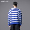 PINLI品立2025秋季新款男士宽松圆领条纹提花套头打底毛衣针织衫GD253110134 商品缩略图4
