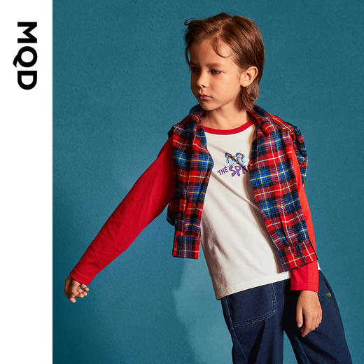 【MQD】童装男童长袖T恤春秋新款上衣中大童插肩袖儿童打底衫 商品图2