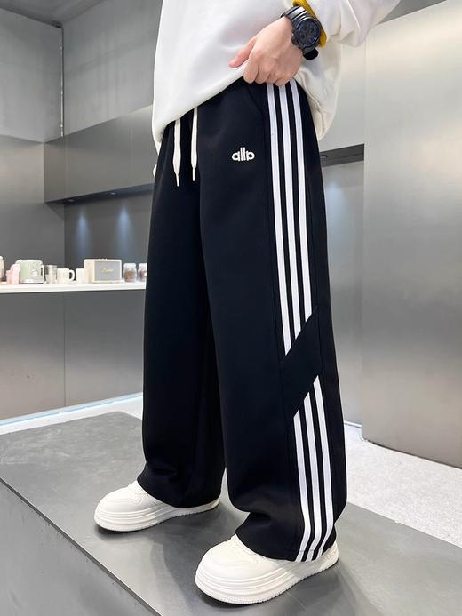 【秋冬款休闲裤子】新款男童中大童秋装 运动儿童针织直筒加绒卫裤 商品图1