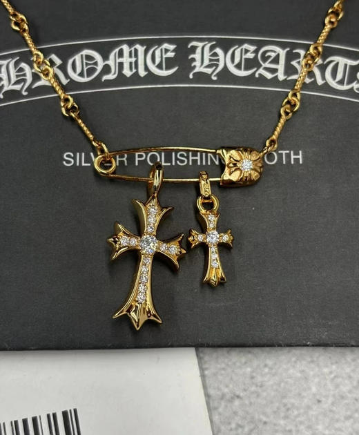 TB133-克罗心十字架回形针项链（XK*MM）-10.14直播款 商品图2