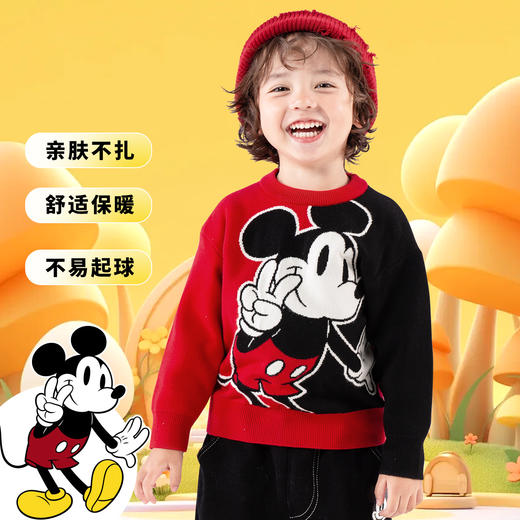 【迪士尼Disneybaby温暖毛衣】冬季软糯毛衣时尚保暖针织衫 商品图6