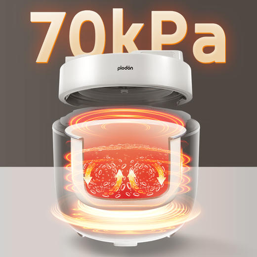浦利顿无涂层电压力锅家用小型迷你2L高压锅PLD-KD-A202 商品图4
