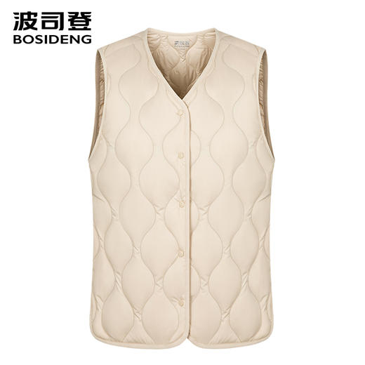 波司登轻薄款羽绒马甲女2025新款短款V领保暖羽绒背心B250130006 商品图1