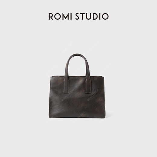 ROMI STUDIO 首饰袋 水染头层牛皮 手工擦色时尚手提包RWCAP06430 商品图1