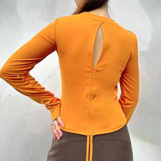 壁虎瑜伽【2510SY428】褶皱美背修身长袖（一体式胸垫）【5天发货】 商品图4