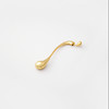 ROMI STUDIO 铜合金耳饰 法式极简金色流线水滴耳坠RWCWP06694 商品缩略图2