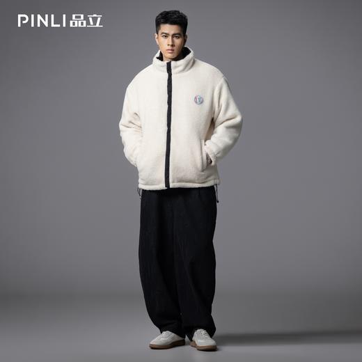 PINLI品立2025秋冬新款双面穿立领棉服外套宽松潮牌加厚休闲棉衣GD253105100 商品图4
