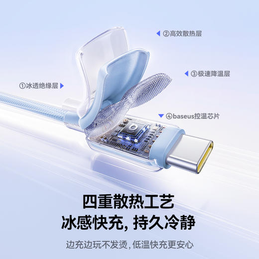 倍思 冰透磁吸系列 快充数据线 1米 商品图3