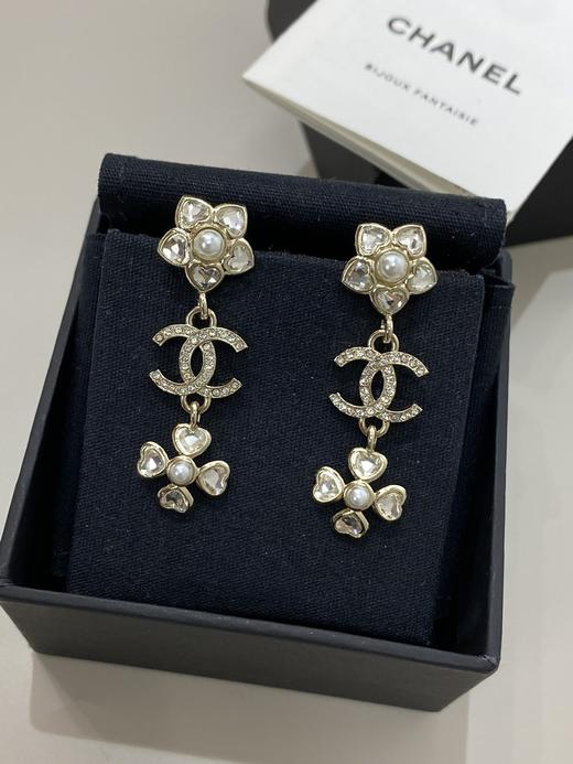 TB120-香奈儿双c四叶草耳钉（XK）-10.14直播款 商品图1