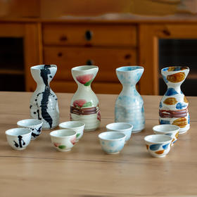 有谷窑宜得利家居 日本制复古酒壶套装和风陶瓷酒器精美礼盒送礼1壶2杯