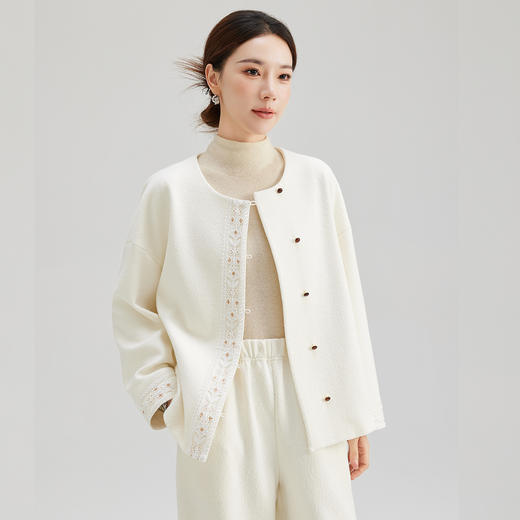 SM 1359蕾丝花边简约外套轻奢气质上衣小衫优雅感显瘦 商品图1