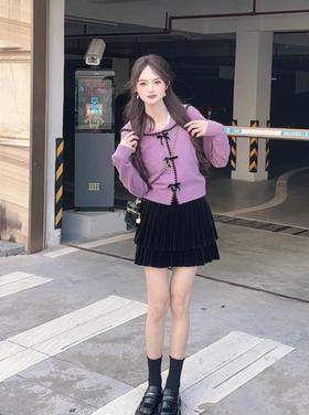 法式甜蜜温柔风毛织上下套裙~