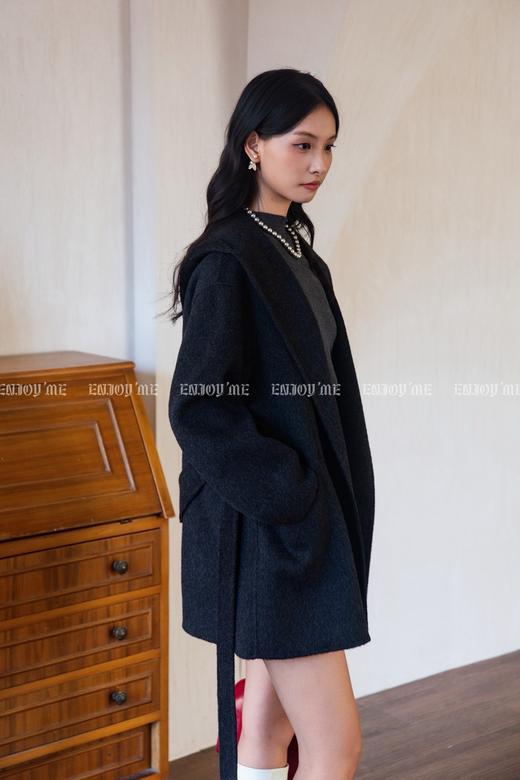 【门店同款】ENJOY冬季“暖冬软糖”连帽腰带款大衣 166295751 商品图3