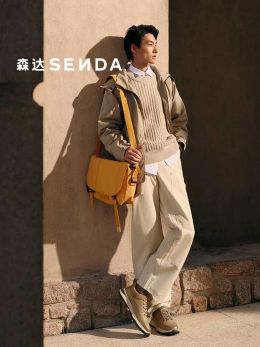 【云粉节】BF楼森达工装男鞋2025冬季新款厚底圆头运动休闲板鞋K6R40吊牌价1059活动价539 商品图5