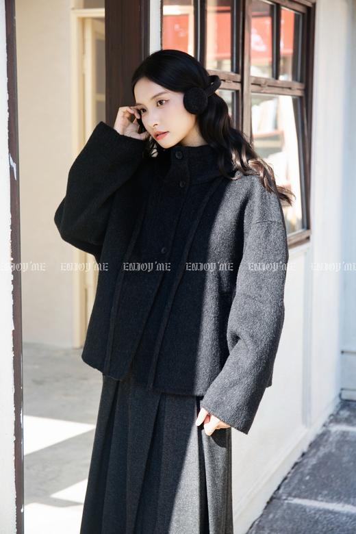 【门店同款】ENJOY冬季“暖冬知性”连帽耳机短款大衣 166296235 商品图3