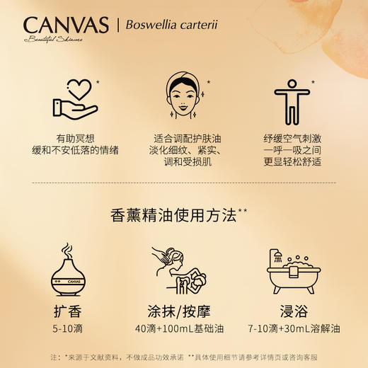 保税直发 CANVAS 卡芬诗  乳香单方香薰精油 12mL 商品图4