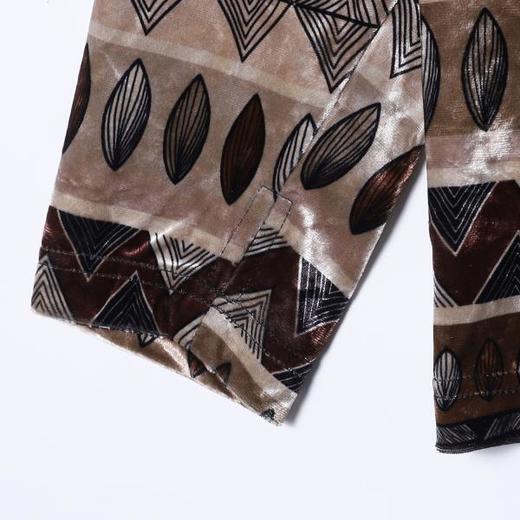 T4890SDSA男士秋冬新款痞帅男装复古绒面趣味条纹半高领长袖T恤百搭潮 商品图4