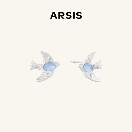 ARSIS｜小森林系列 森林飞鸟耳钉 商品图0