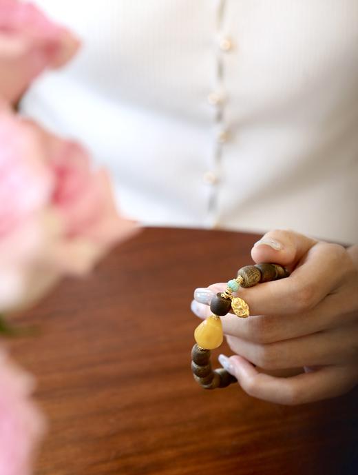 【孤品】10m沉香蜜蜡手串 商品图2