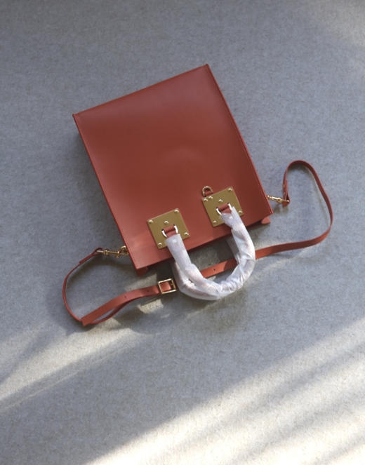 简单粗暴的 哈！Sophie Hulme Structured 光面牛皮 手提&斜跨 竖版包 商品图0