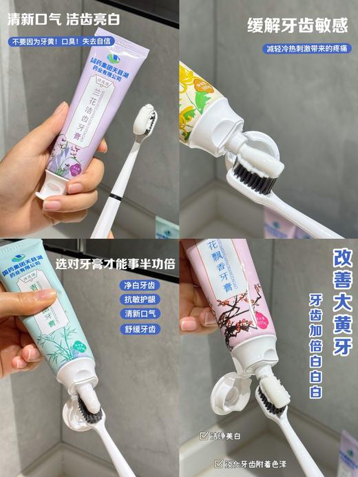 国药集团至臻四君子植萃牙膏9.8元1支梅兰竹菊4款下单备注，明天到 商品图10