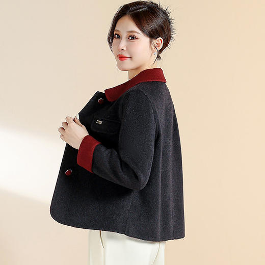 QYM CS25Y113-Y双面毛呢外套气质厚款小香风呢上衣 商品图2